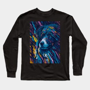 Abstract Bergamasco Sheepdog Long Sleeve T-Shirt